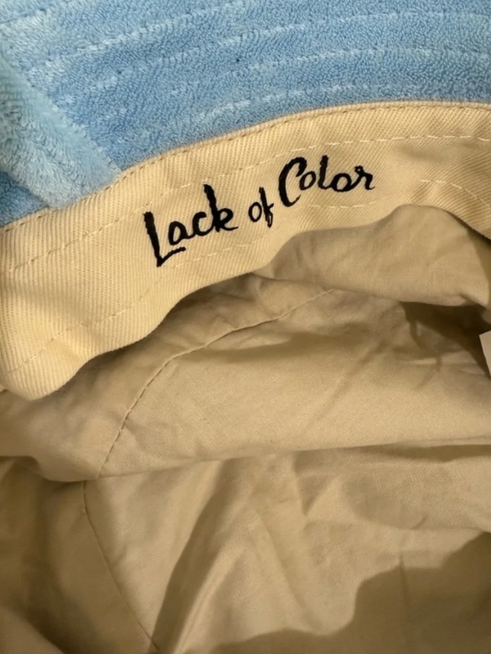 Lack Of Color Kids Pale Blue Terry Bucket Hat with Strap